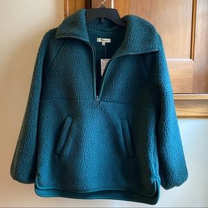 NWT XS Madewell Polartec Fleece Half Zip Jacket